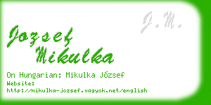 jozsef mikulka business card